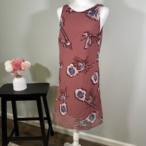 Wild Fable Women's Medium Mini Slip Dress‎ Sleeveless Roses Mauve